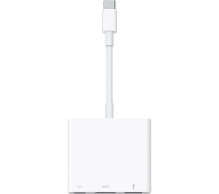 Apple محول USB-C رقمي AV متعدد المنافذ ابيض = 190198914439