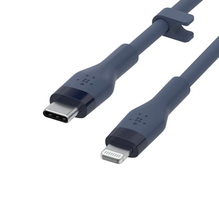 belkin سلك شحن ربل بيلكن يو اس بي سي الى لايتنينق 1 متر ازرق = 745883832088