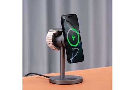AUKEY شاحن لاسلكي مغناطيسي 3 في 1 من Aukey MagLink (رمادي) = 689323787425