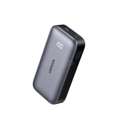 UGREEN شاحن متنقل بمنفذ PD ومنفذ USB 10000MAH رذاذ 30W مع شاشة رقمية رقمي Nexode - من يوجرين اسود  6941876221851