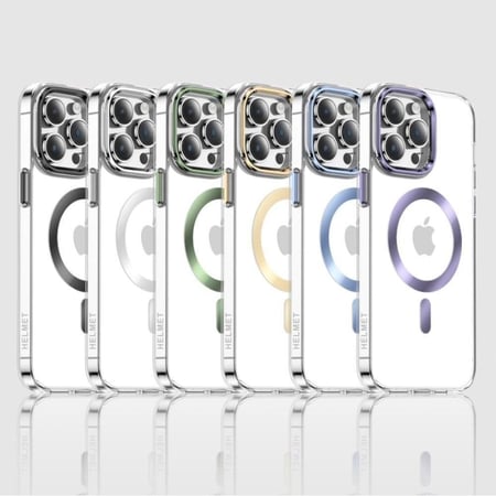 HELMET كفر حمايه من هيلمت يدعم خاصية ماج سيف للايفون 14 بلس 6.7  / سماوي = 647535240749