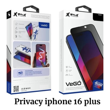 X PRUX ⛑- حماية المانية امامية 16 بلس خصوصية (لقافة) = 0725488700364