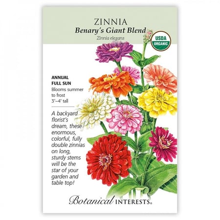 بذور زينيا بناري العملاقة - Benary's Giant Blend Zinnia Seeds