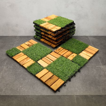 باركية ارضيات - ديكور بلاط عشب وبلاط خشب
