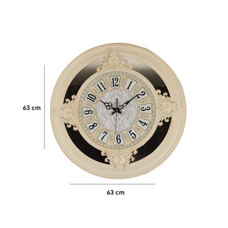 ساعة جدارية دائرية فاخرة - 63 سم