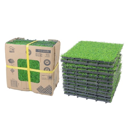 ارضيات عشب صناعي للحدائق 12 قطعة