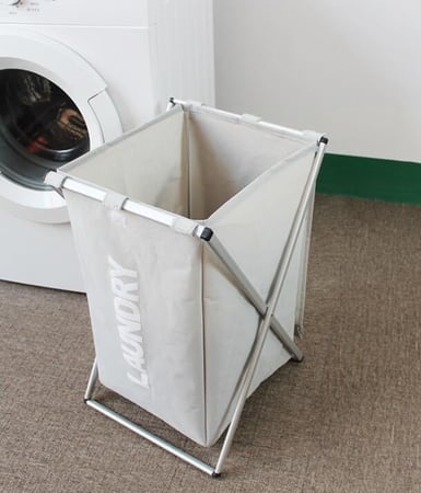 سلة ملابس قماش مفرد قابلة للطي