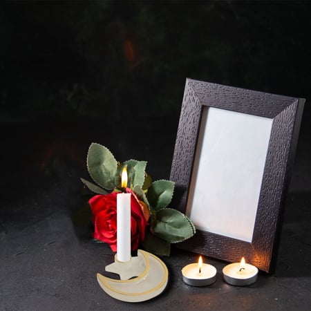 شمعدان هلال حامل شموع شفاف