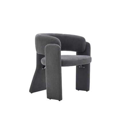 كرسي جلوس مودرن مفرد قماش - رمادي غامق