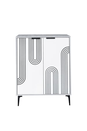 خزانة احذيه خشبية 2 باب 4 أدوار خشب ماليزي لون رمادي وأبيض