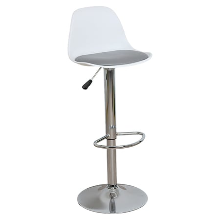 كرسي بار قابل للتعديل ابيض