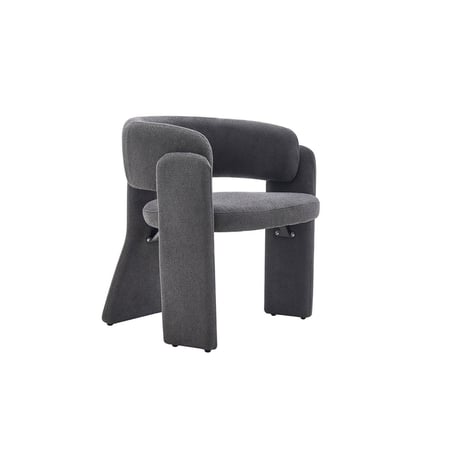 طقم 2 كراسي مفرد قماش لون رمادي غامق