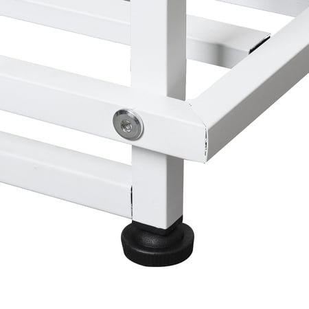 رف أحذية معدني 2 ادوار لون ابيض