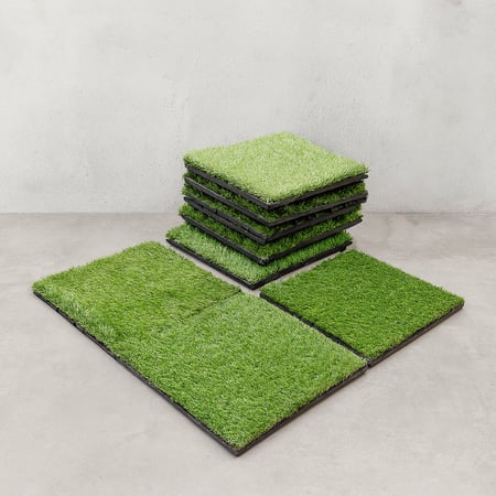 ارضيات عشب صناعي للحدائق 12 قطعة