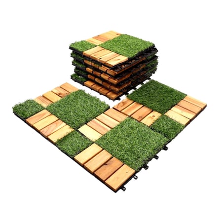 باركية ارضيات - ديكور بلاط عشب وبلاط خشب