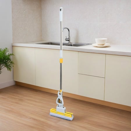 ممسحة تنظيف ارضيات مع عصا يدوية