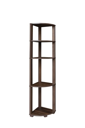 وحدة تخزين رفوف زاوية 5 أدوار خشب ماليزي لون بني