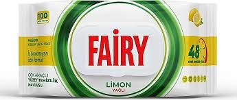 مناديل تنظيف الأسطح من فيري  رائحة الليمون 100 منديل