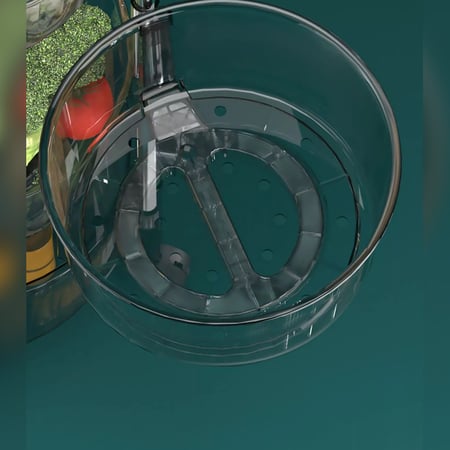 طقم سلات تخزين دائرية من الإكريليك مع عجلات 5 أدوار