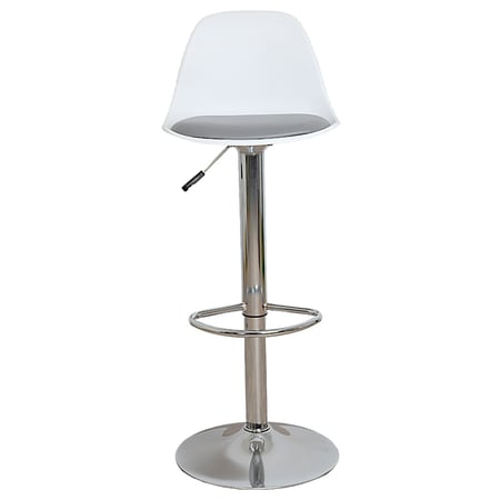 كرسي بار قابل للتعديل ابيض