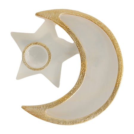 شمعدان هلال حامل شموع شفاف