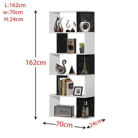 أرفف ماليزي خمسه أدوار لون أبيض - أسود رخامي