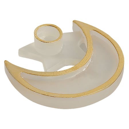 شمعدان هلال حامل شموع شفاف