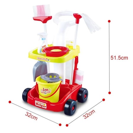 لعبة اطفال عربة التنظيف مع ملحقات