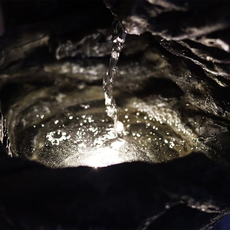 شلال مياة حديقة تصميم عصافير مع العش بإضاءة LED