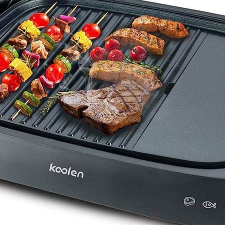 كولين شواية كهربائية مع غطاء زجاجي 2000 واط , اسود