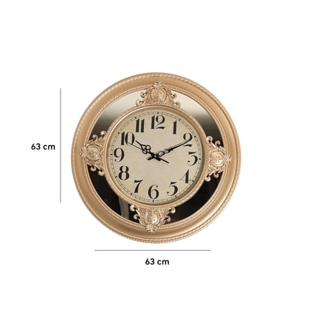 ساعة جدارية أنيقة مقاس 63 سم - ذهبي