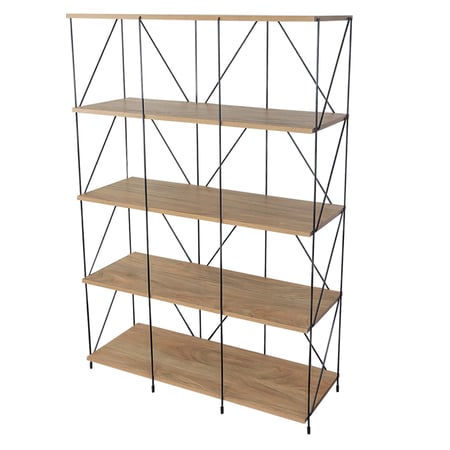 رف مدخل خشب ماليزي 5 مستويات ديكور مداخل مودرن لون خشبي