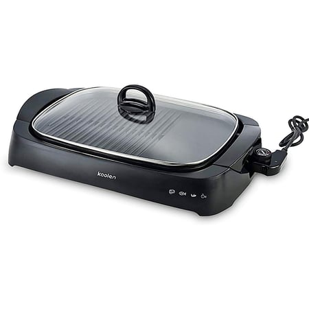 كولين شواية كهربائية مع غطاء زجاجي 2000 واط , اسود