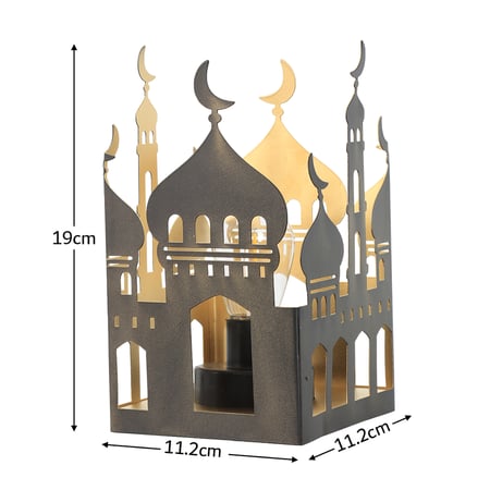 ديكور إضاءة رمضانية للطاولة قبة مسجد معدنية