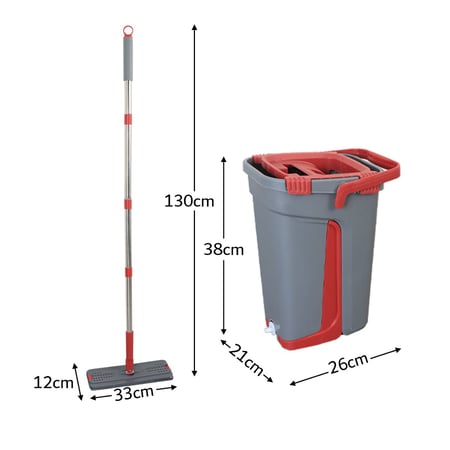ممسحه أرضية مسطحة مع دلو تنظيف