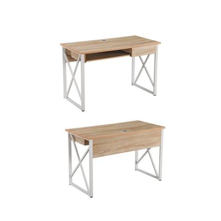 طاولة مكتب خشب مع درج تخزين مقاس 120 سم - بيج