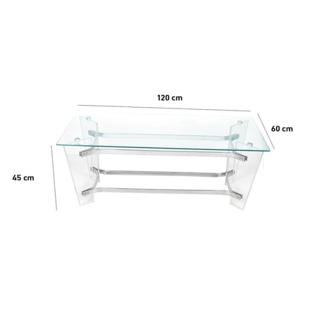 طاولة اكريليك شفافة 120 سم