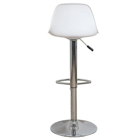 كرسي بار قابل للتعديل ابيض