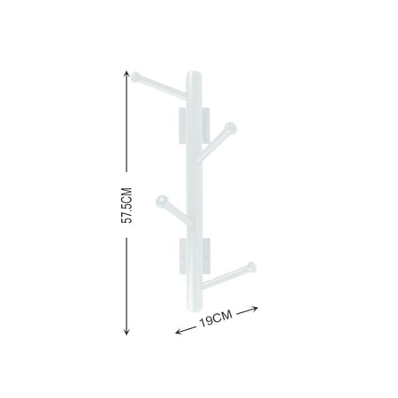 علاقة ملابس جدارية خشب باللون الأبيض