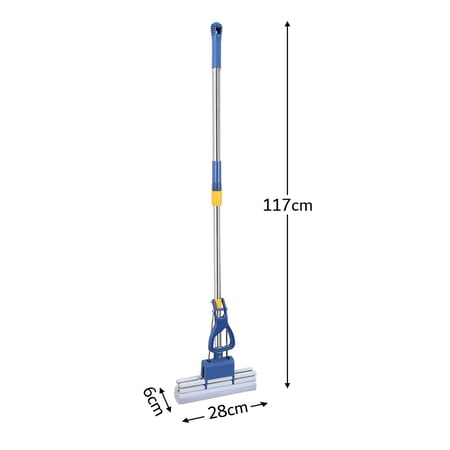 ممسحة تنظيف ارضيات مع عصا يدوية