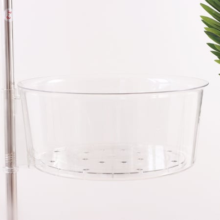 طقم سلات تخزين دائرية من الإكريليك مع عجلات 5 أدوار