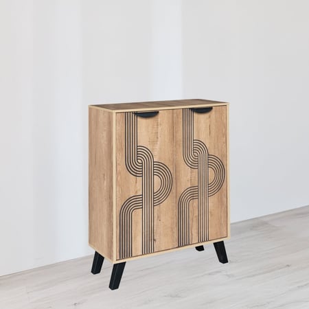 خزانة احذية خشب 4 أدوار بابين - تصميم أنيق بصناعة ماليزية