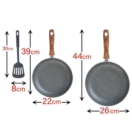 مقالي كلاسيك طقم 2 قطع مع ملعقة