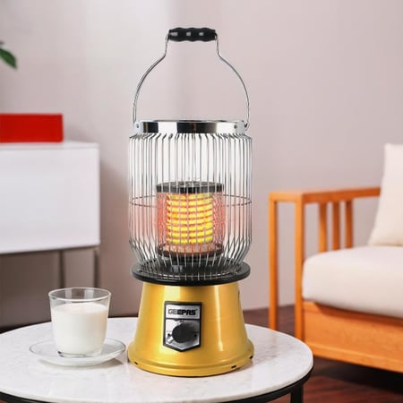 دفاية كهربائية سيراميك جيباس مستويين 2000 واط - ذهبي