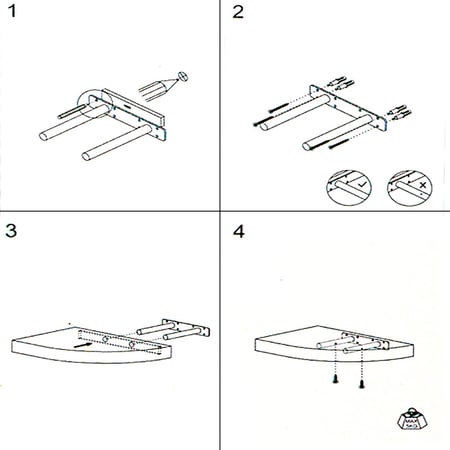 أرفف زاوية خشب ابيض