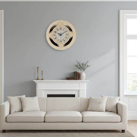 ساعة جدارية دائرية فاخرة - 63 سم