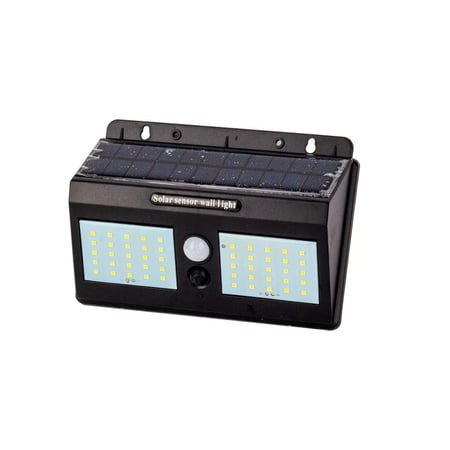 مصباح خارجي ثنائي بالطاقة الشمسيه بمستشعر حركة من دي ال سي أسود