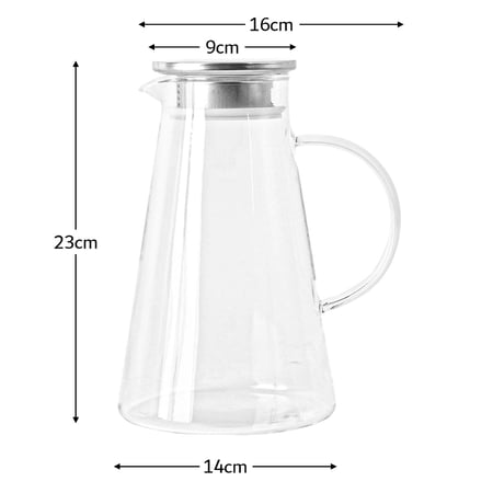 إبريق زجاجي من البروسليكات - 1800 مل