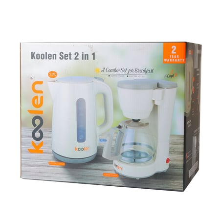 طقم غلاية وصانعة القهوة كولين 2 في 1