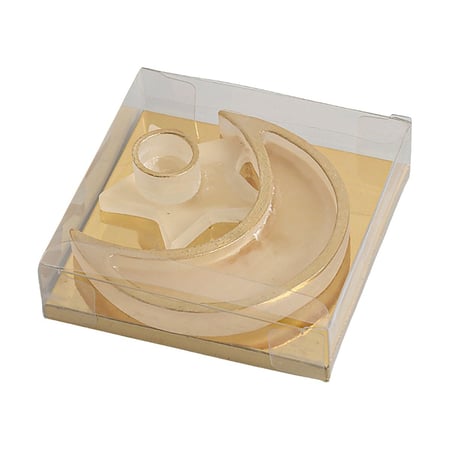 شمعدان هلال حامل شموع شفاف